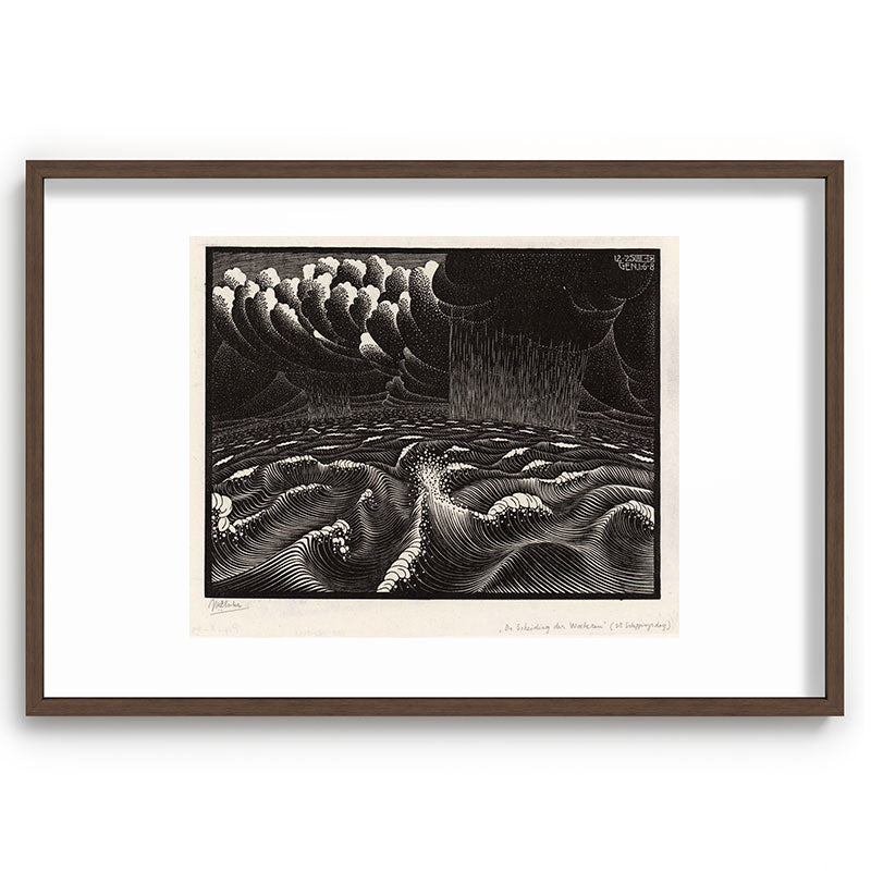 "The Second Day of Creation" by M.C. Escher Framed Art Print