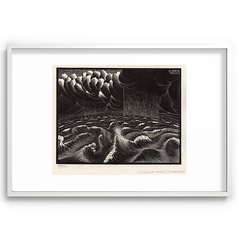 "The Second Day of Creation" by M.C. Escher Framed Art Print