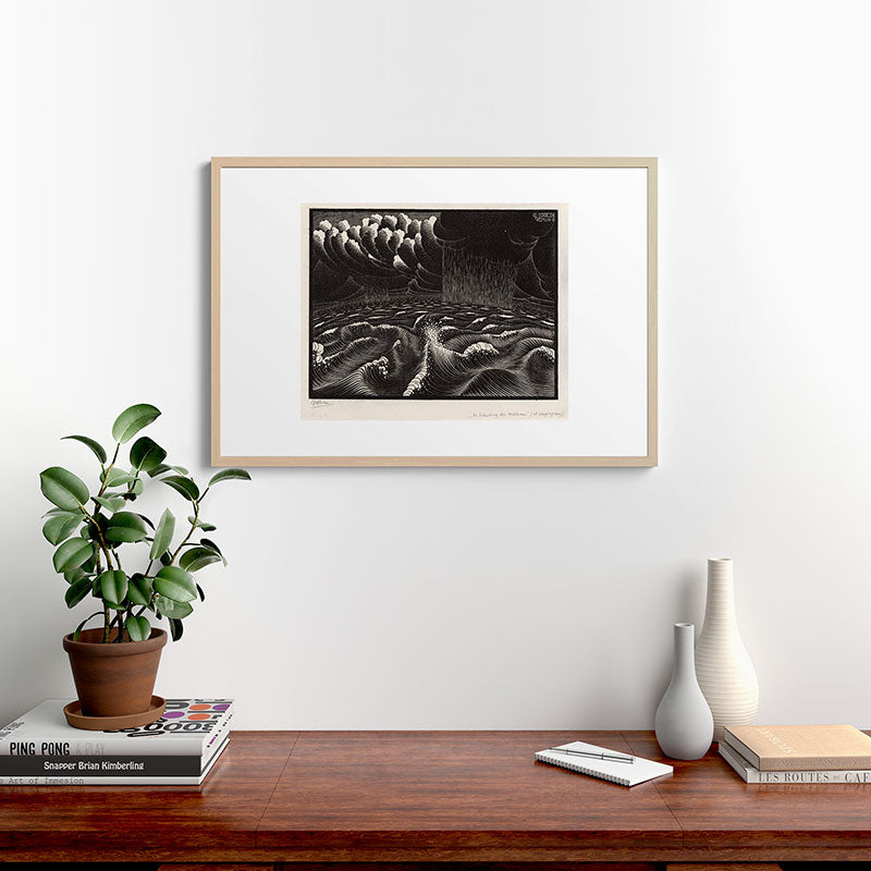 "The Second Day of Creation" by M.C. Escher Framed Art Print