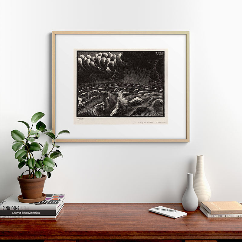 "The Second Day of Creation" by M.C. Escher Framed Art Print