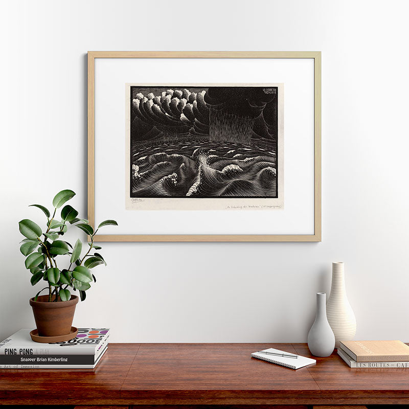 "The Second Day of Creation" by M.C. Escher Framed Art Print