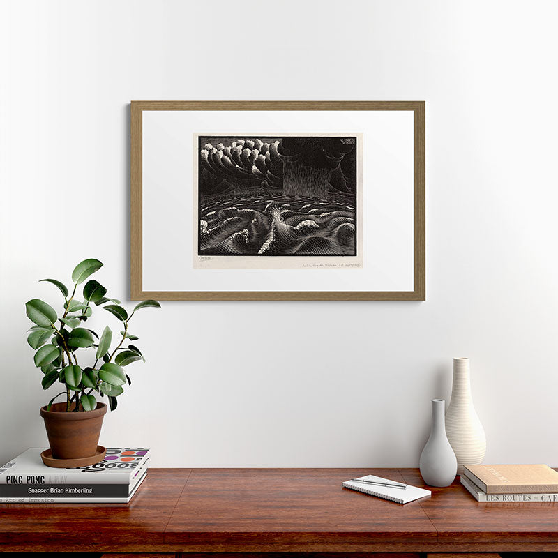 "The Second Day of Creation" by M.C. Escher Framed Art Print