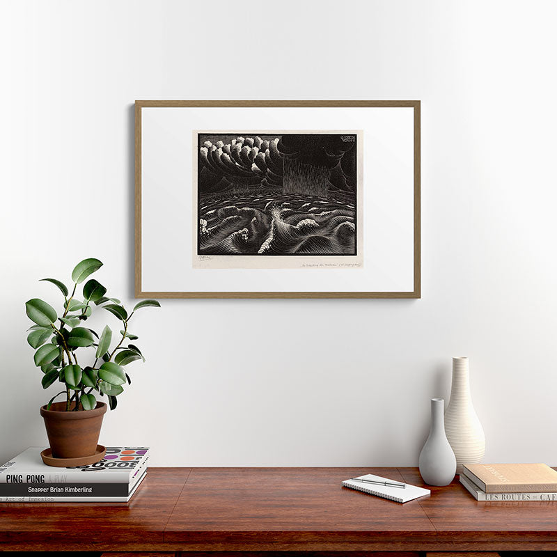"The Second Day of Creation" by M.C. Escher Framed Art Print