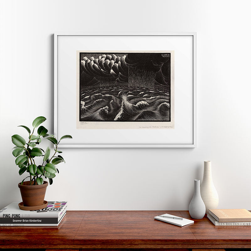 "The Second Day of Creation" by M.C. Escher Framed Art Print