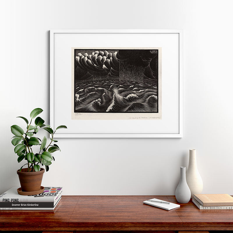 "The Second Day of Creation" by M.C. Escher Framed Art Print
