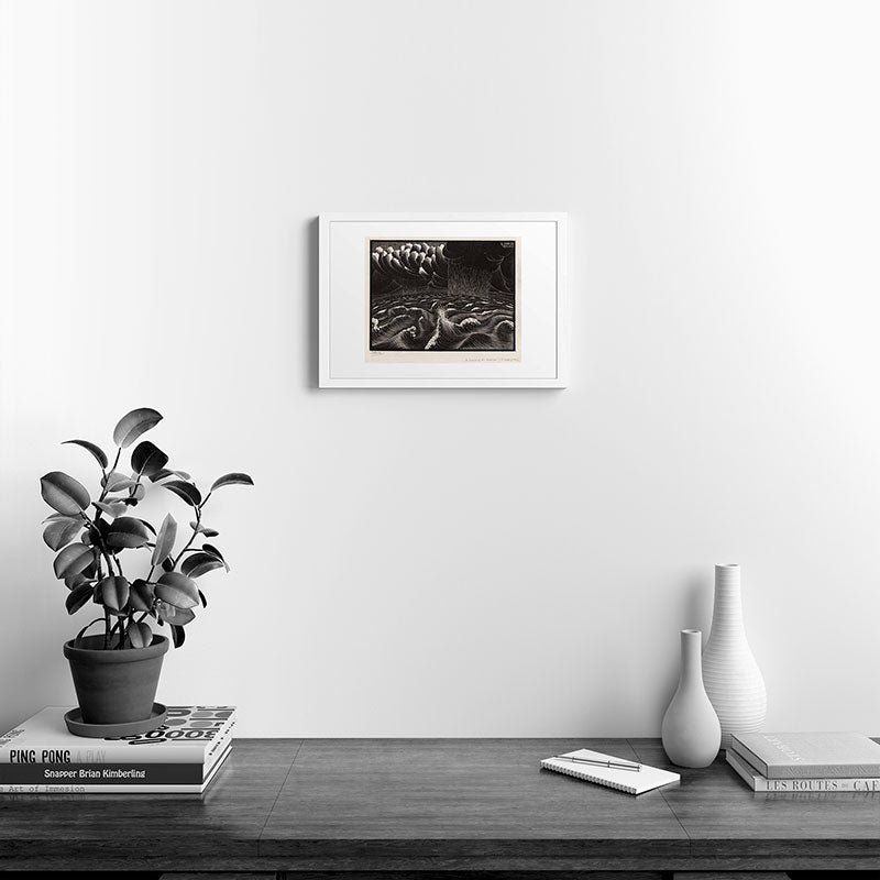 "The Second Day of Creation" by M.C. Escher Framed Art Print