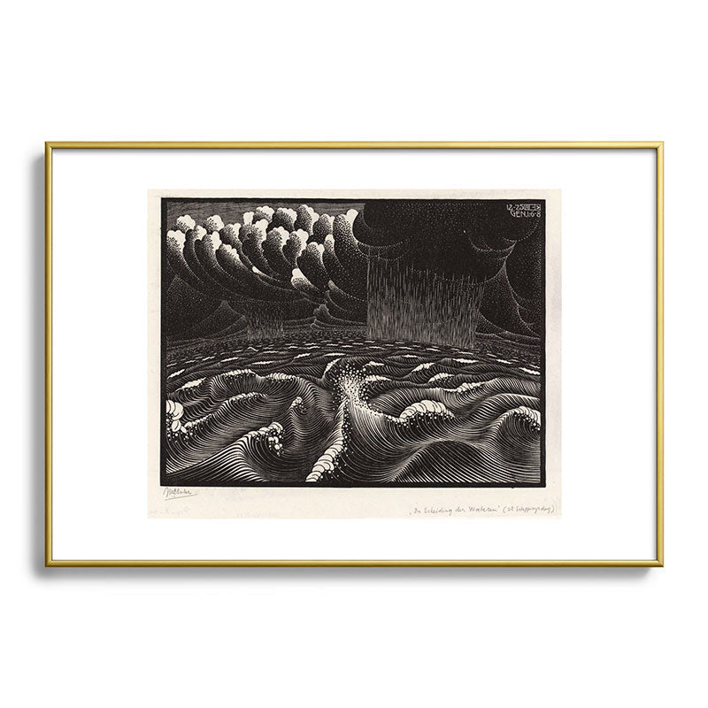 "The Second Day of Creation" by M.C. Escher Framed Art Print