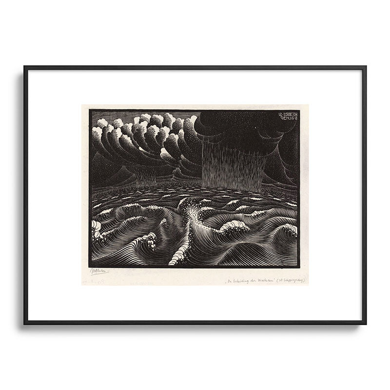 "The Second Day of Creation" by M.C. Escher Framed Art Print