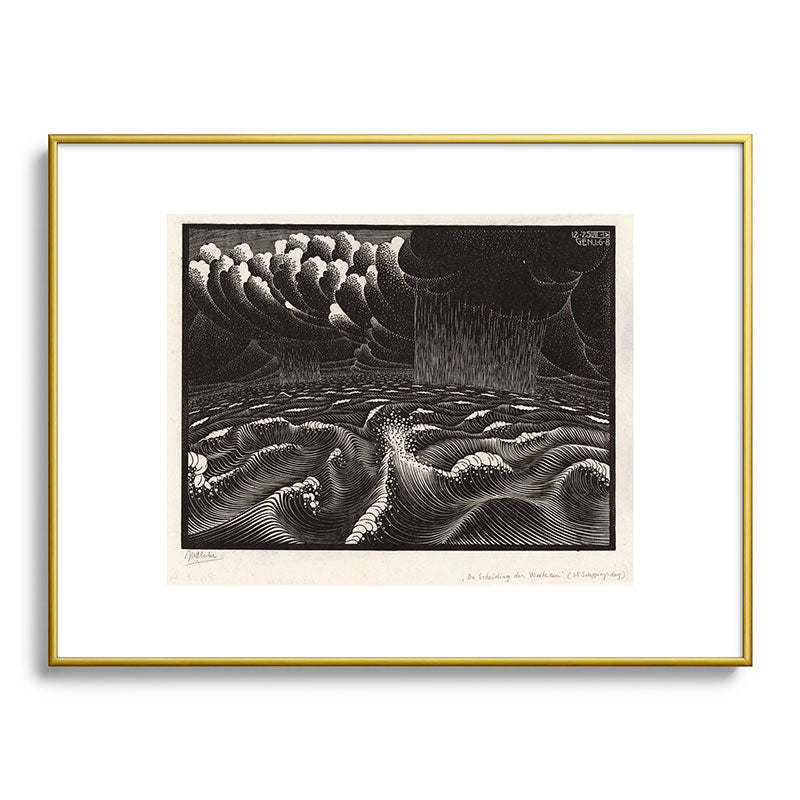 "The Second Day of Creation" by M.C. Escher Framed Art Print