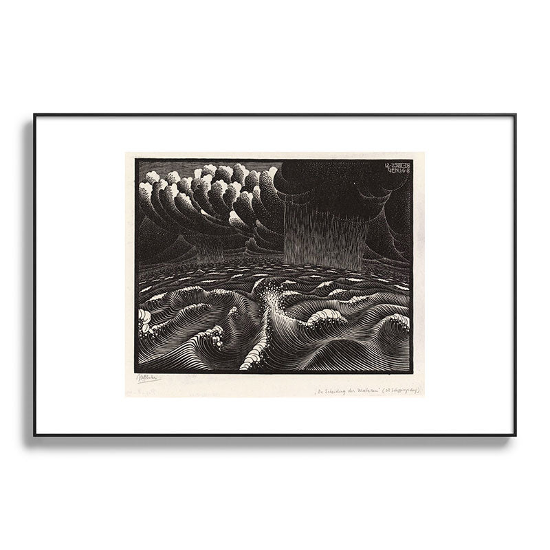 "The Second Day of Creation" by M.C. Escher Framed Art Print