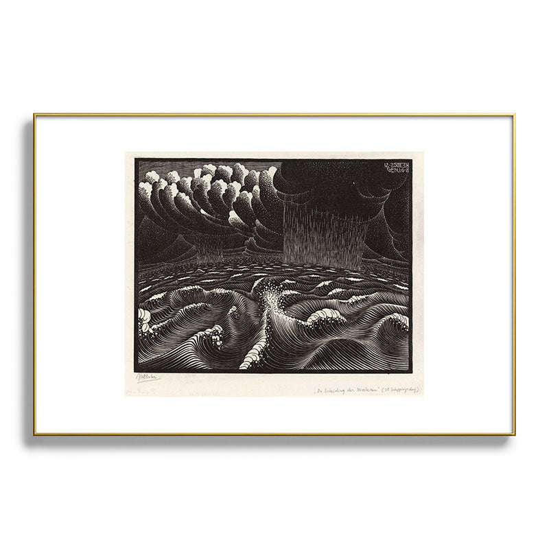 "The Second Day of Creation" by M.C. Escher Framed Art Print
