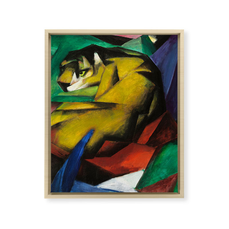 "The Tiger" by Franz Marc, 1912 Framed Canvas Print