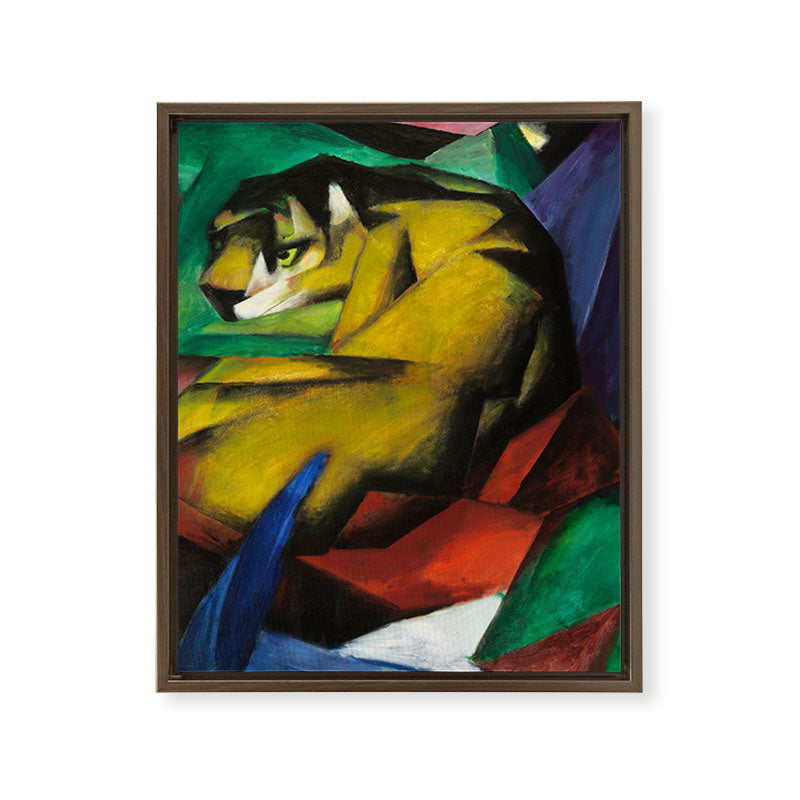 "The Tiger" by Franz Marc, 1912 Framed Canvas Print