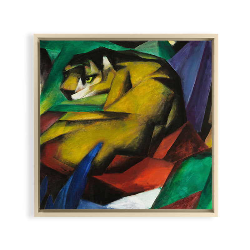 "The Tiger" by Franz Marc, 1912 Framed Canvas Print