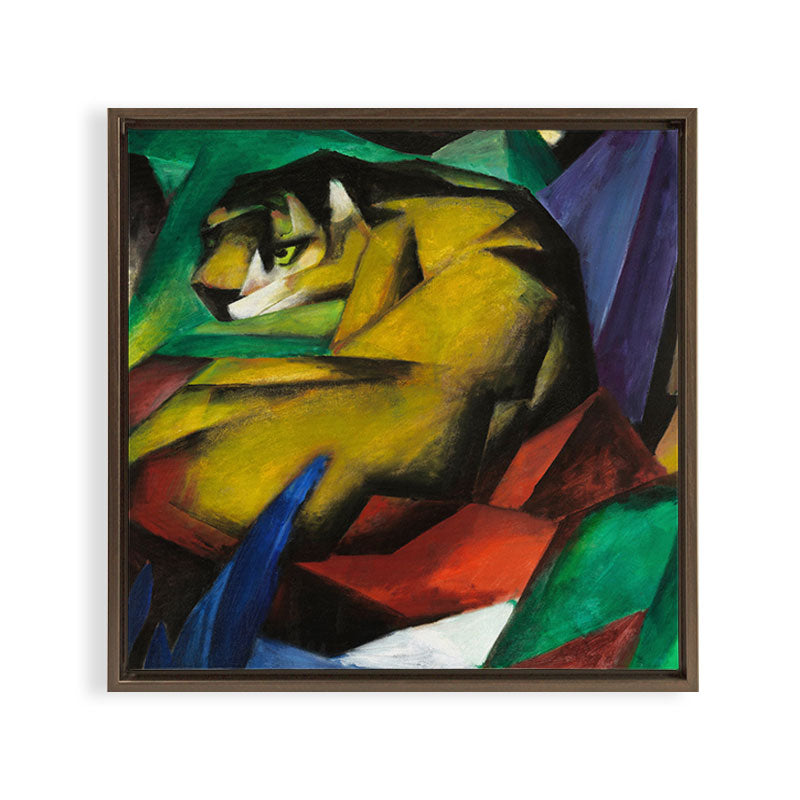 "The Tiger" by Franz Marc, 1912 Framed Canvas Print