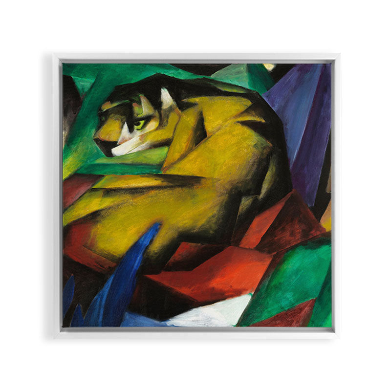 "The Tiger" by Franz Marc, 1912 Framed Canvas Print
