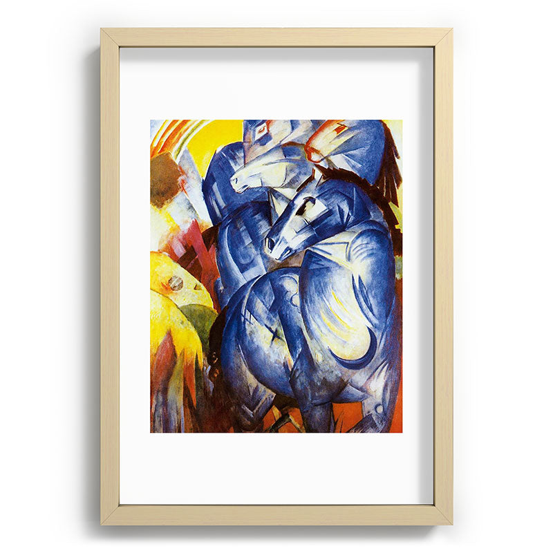 "The Tower of Blue Horses" by Franz Marc, 1913 Framed Art Print
