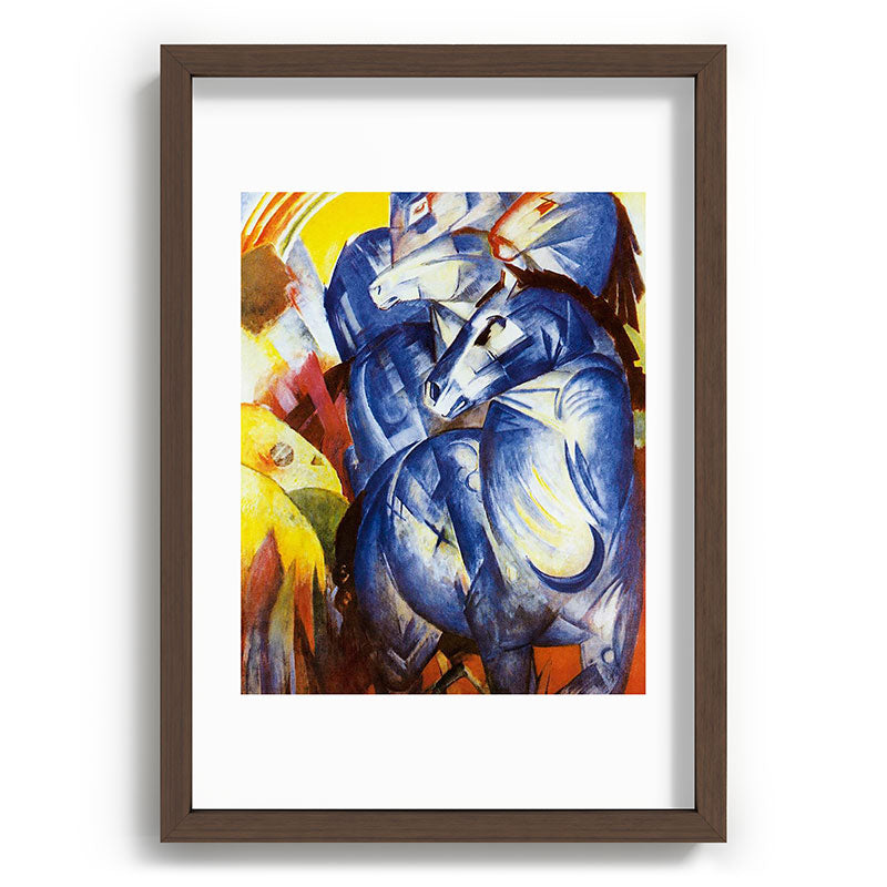 "The Tower of Blue Horses" by Franz Marc, 1913 Framed Art Print