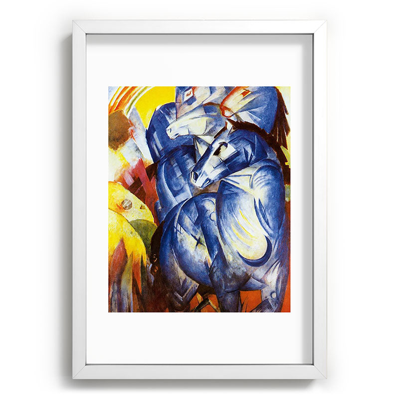 "The Tower of Blue Horses" by Franz Marc, 1913 Framed Art Print