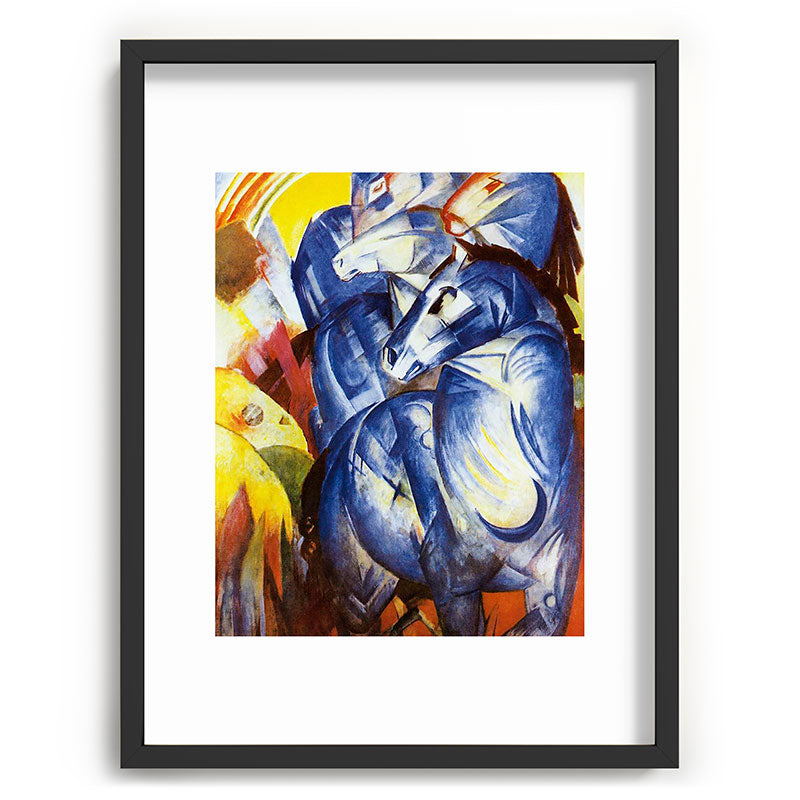 "The Tower of Blue Horses" by Franz Marc, 1913 Framed Art Print