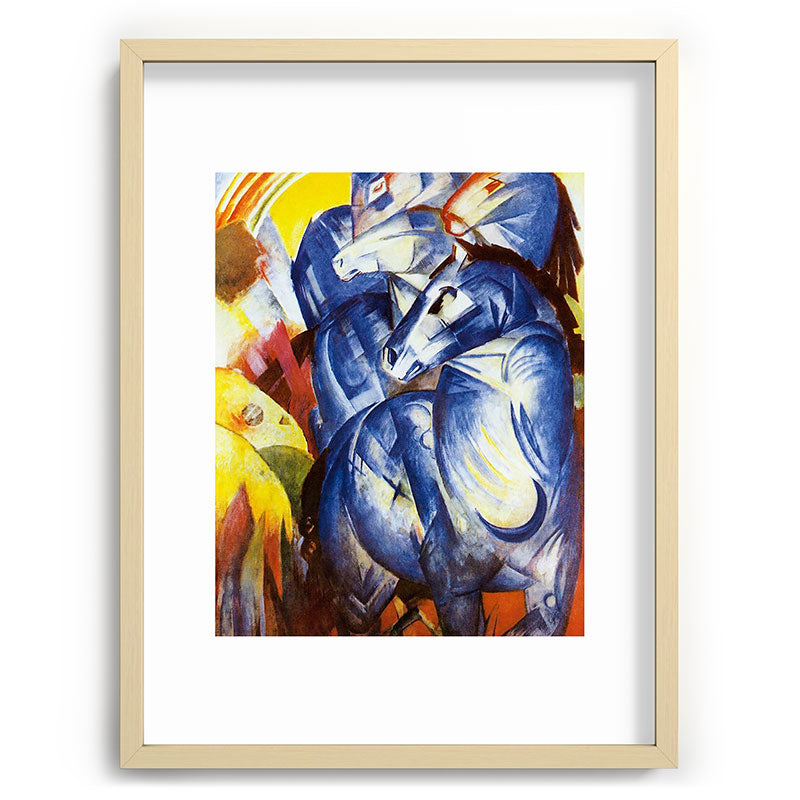 "The Tower of Blue Horses" by Franz Marc, 1913 Framed Art Print