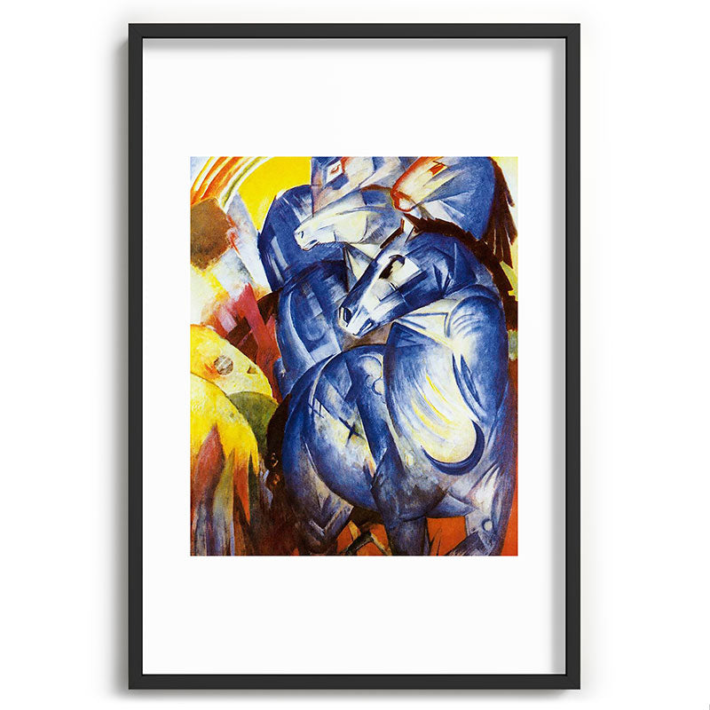 "The Tower of Blue Horses" by Franz Marc, 1913 Framed Art Print