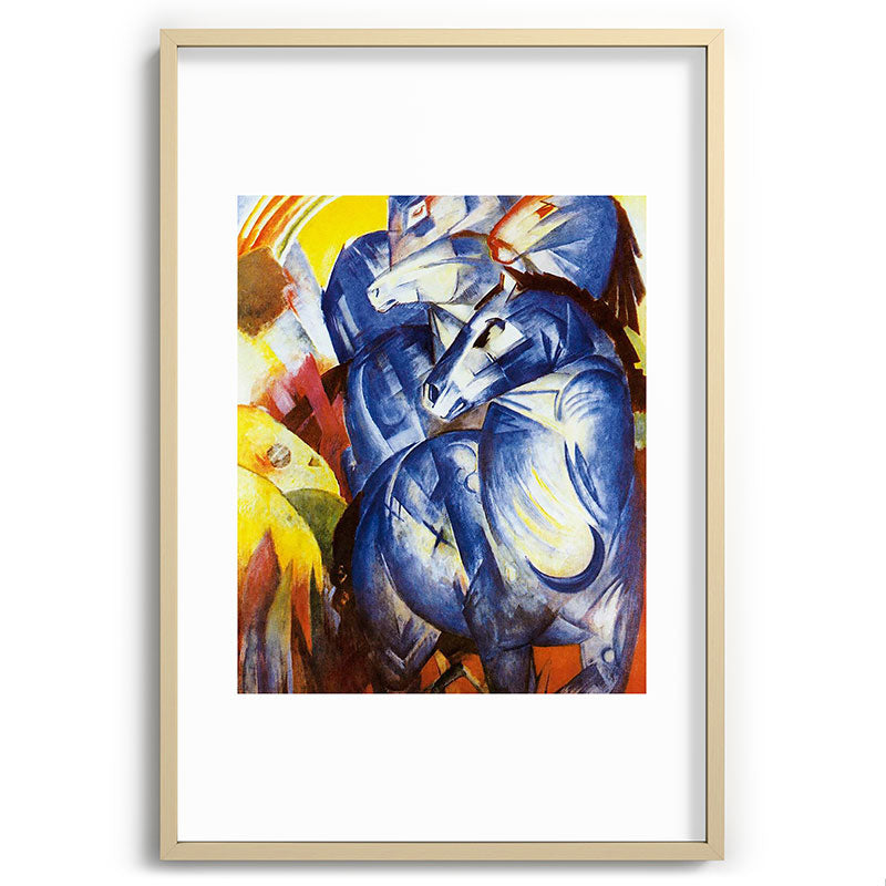 "The Tower of Blue Horses" by Franz Marc, 1913 Framed Art Print