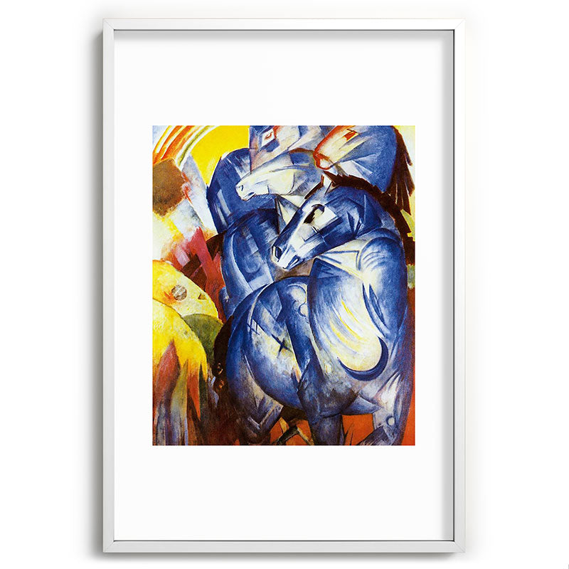 "The Tower of Blue Horses" by Franz Marc, 1913 Framed Art Print