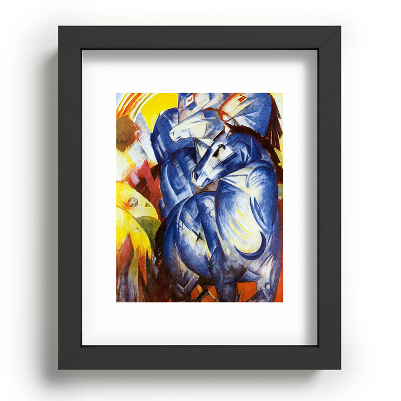 "The Tower of Blue Horses" by Franz Marc, 1913 Framed Art Print