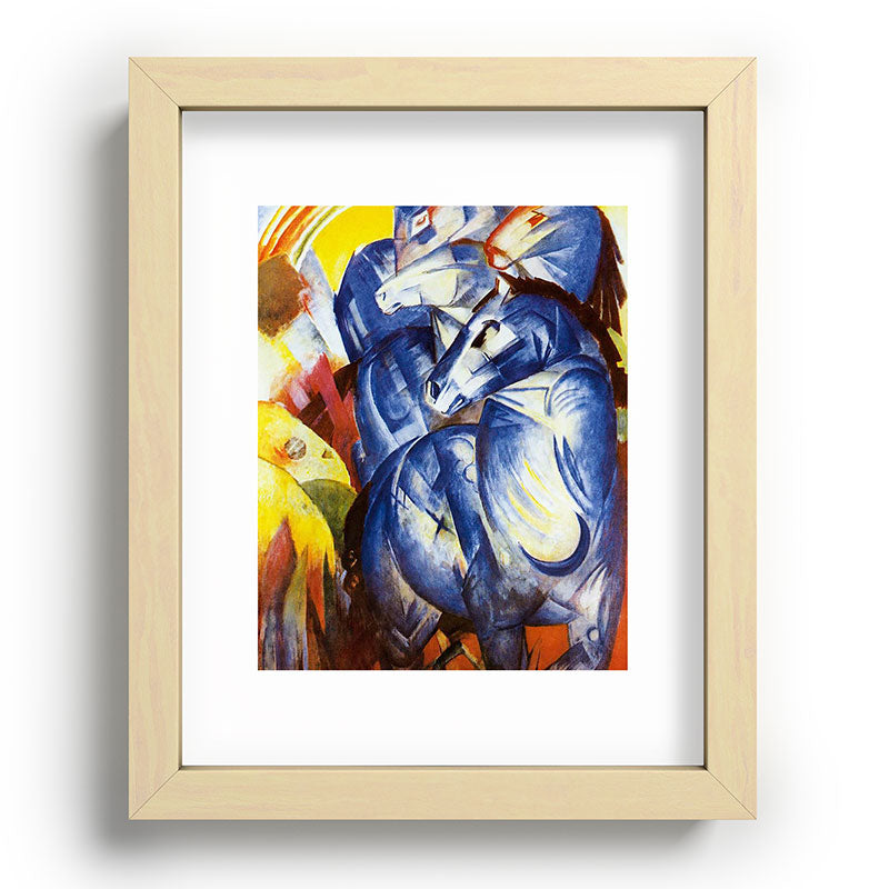 "The Tower of Blue Horses" by Franz Marc, 1913 Framed Art Print
