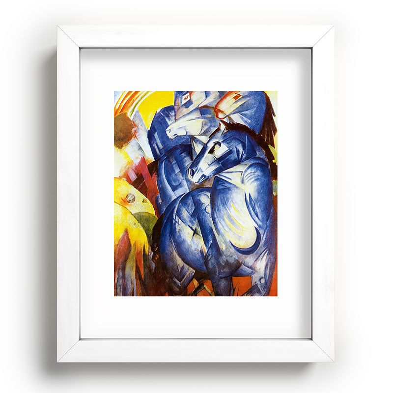 "The Tower of Blue Horses" by Franz Marc, 1913 Framed Art Print