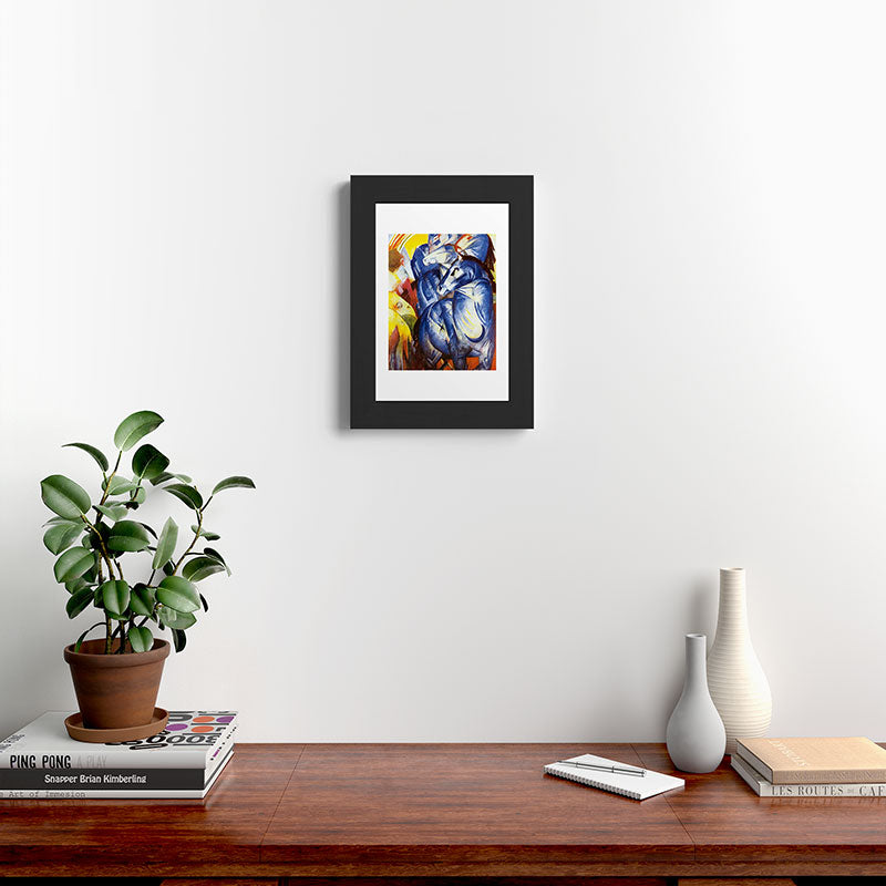 "The Tower of Blue Horses" by Franz Marc, 1913 Framed Art Print
