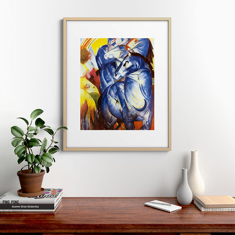 "The Tower of Blue Horses" by Franz Marc, 1913 Framed Art Print