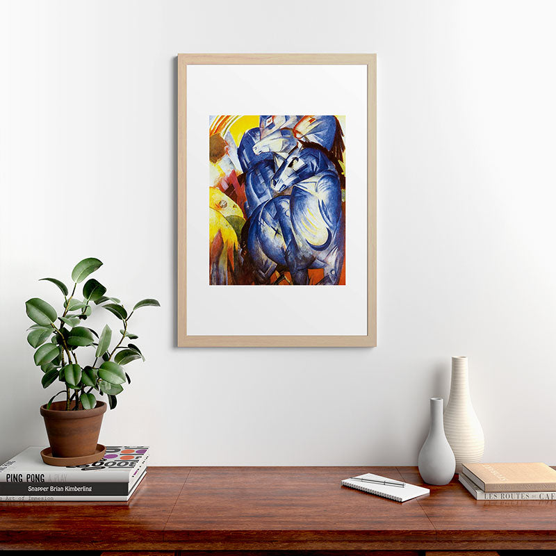 "The Tower of Blue Horses" by Franz Marc, 1913 Framed Art Print