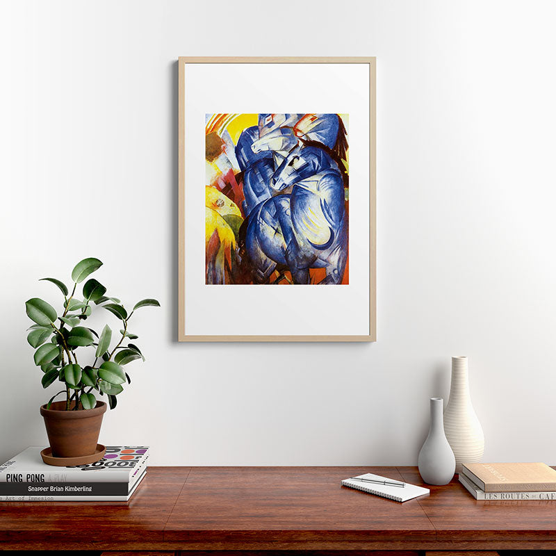 "The Tower of Blue Horses" by Franz Marc, 1913 Framed Art Print