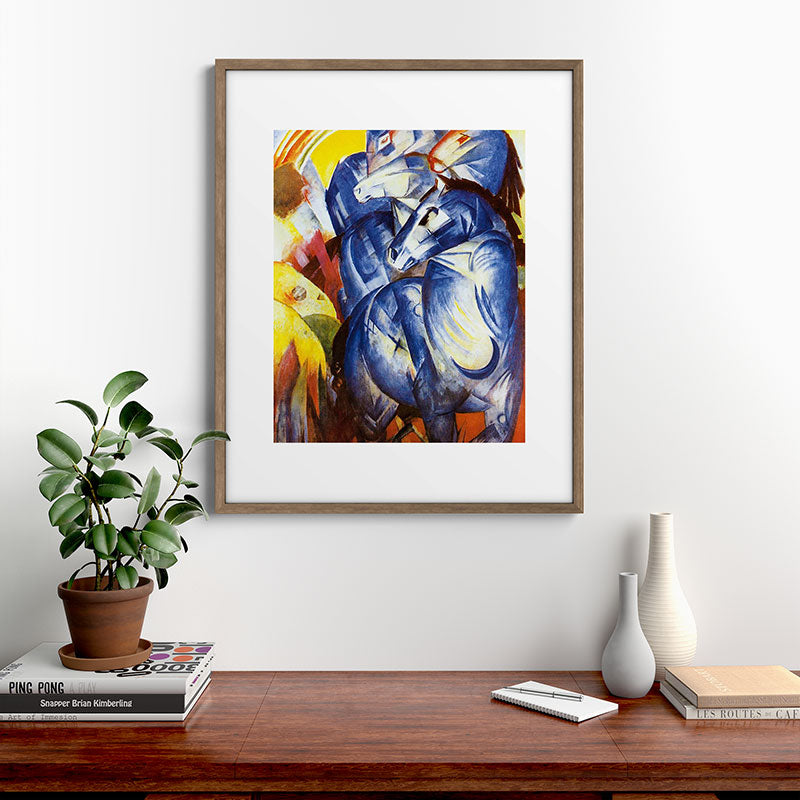 "The Tower of Blue Horses" by Franz Marc, 1913 Framed Art Print