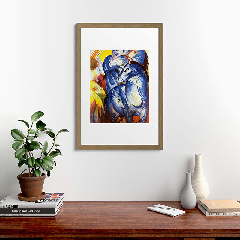 "The Tower of Blue Horses" by Franz Marc, 1913 Framed Art Print