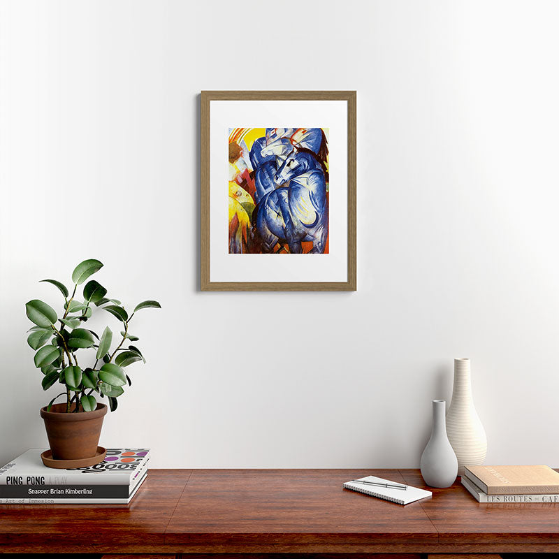 "The Tower of Blue Horses" by Franz Marc, 1913 Framed Art Print