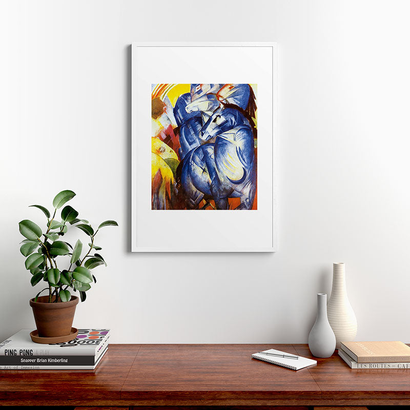 "The Tower of Blue Horses" by Franz Marc, 1913 Framed Art Print