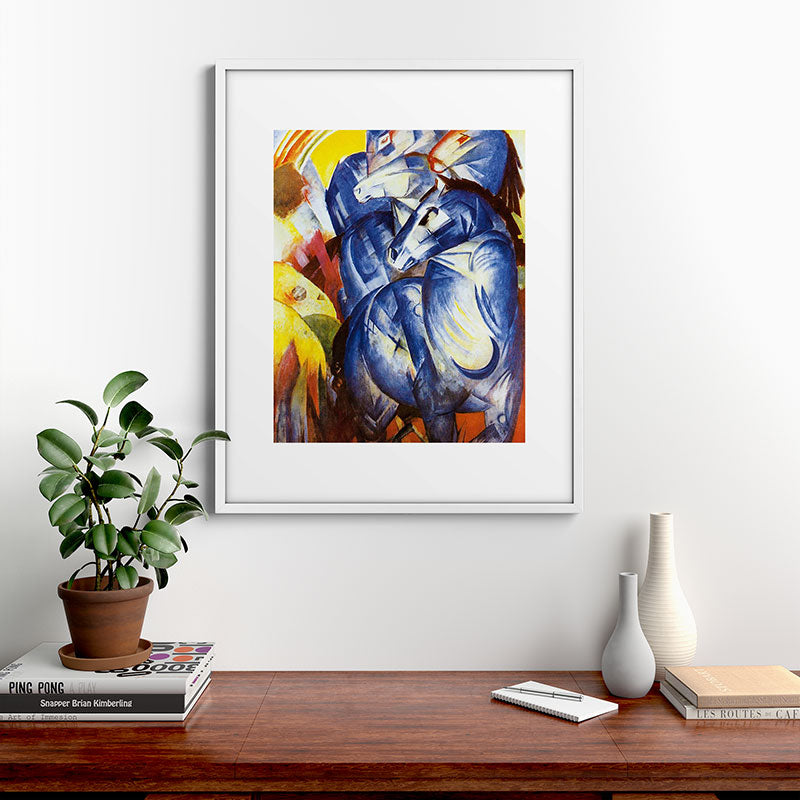 "The Tower of Blue Horses" by Franz Marc, 1913 Framed Art Print