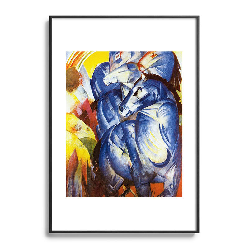"The Tower of Blue Horses" by Franz Marc, 1913 Framed Art Print