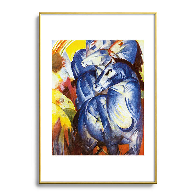"The Tower of Blue Horses" by Franz Marc, 1913 Framed Art Print