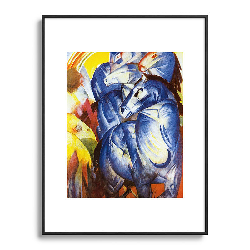 "The Tower of Blue Horses" by Franz Marc, 1913 Framed Art Print