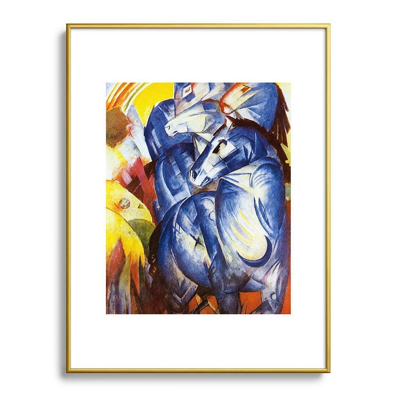 "The Tower of Blue Horses" by Franz Marc, 1913 Framed Art Print