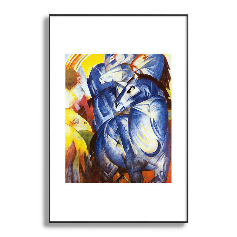 "The Tower of Blue Horses" by Franz Marc, 1913 Framed Art Print
