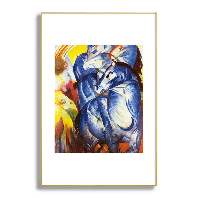 "The Tower of Blue Horses" by Franz Marc, 1913 Framed Art Print