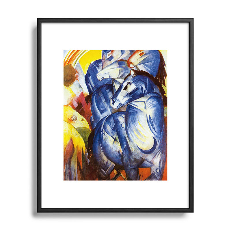 "The Tower of Blue Horses" by Franz Marc, 1913 Framed Art Print