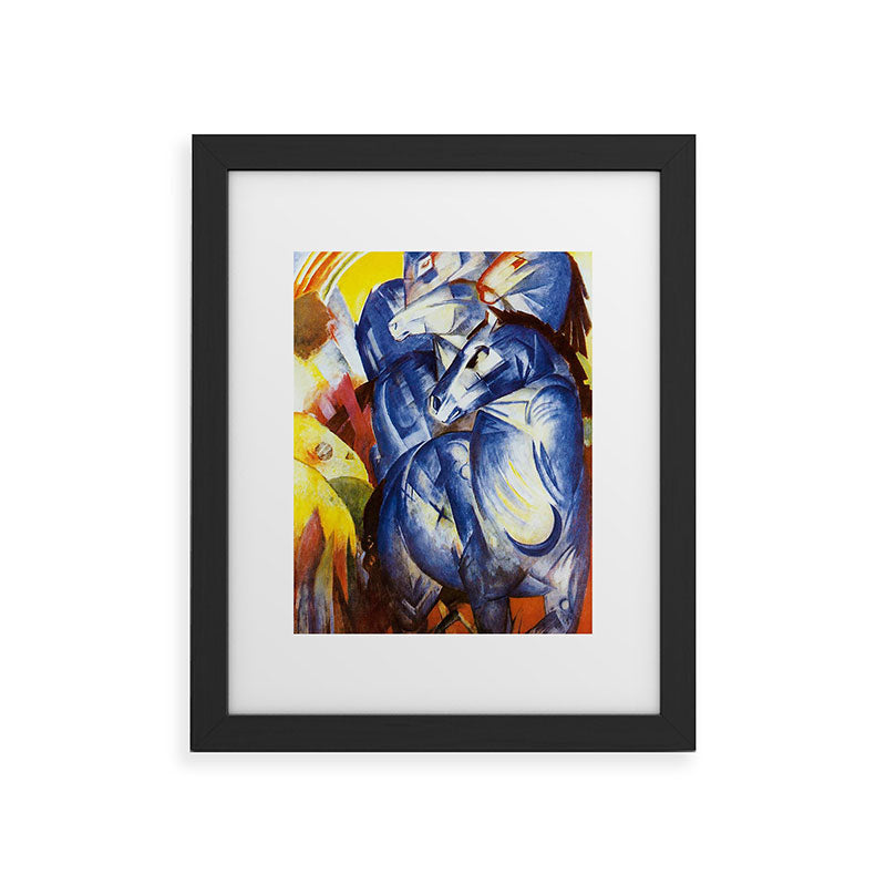 "The Tower of Blue Horses" by Franz Marc, 1913 Framed Art Print
