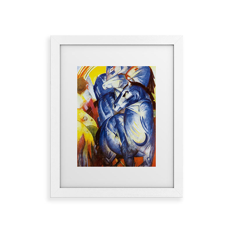 "The Tower of Blue Horses" by Franz Marc, 1913 Framed Art Print