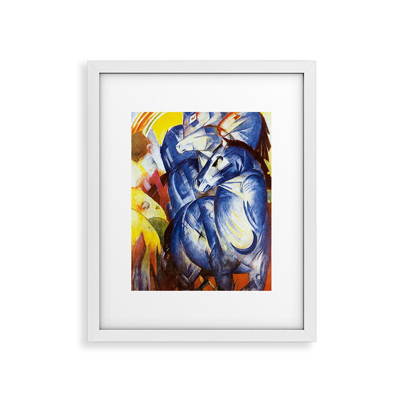 "The Tower of Blue Horses" by Franz Marc, 1913 Framed Art Print